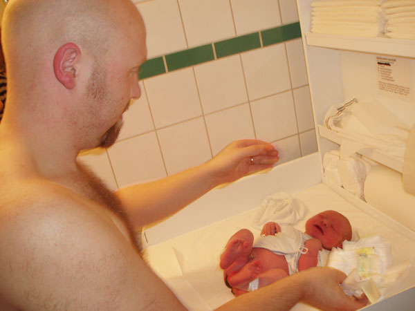 Lars byter frsta bljan.